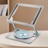 Adjustable portable foldable aluminum alloy laptop stand 360 rotation computer support with hollow heat dissipation for office