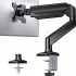 Single Monitor Mount, 13 To 32 Inch Gas Monitor Arm, Adjustable Stand, Vesa Mount With Clamp And Grommet Base
